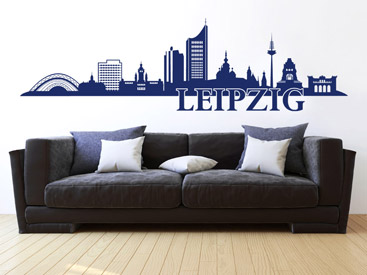 Leipzig Wandtattoo Skyline