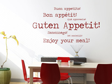 modernes guten Appetit Begriffe Wandtattoo als Kchendekoration