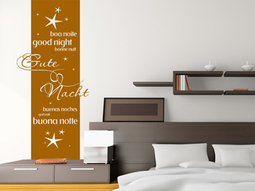Sterne Banner Gute Nacht in Farbe