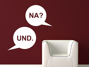 Cooler Wandtattoo Dialog im Sprechblasen Design