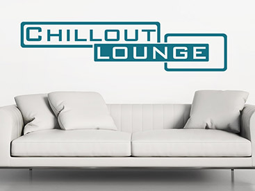 Lounge Wandtattoo Chillout in Farbe