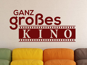 Groes Kino als cooler Wandtattoo Aufkleber im Heimkino