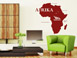 Wandtattoo Afrika im Wohnzimmer