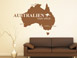 Stylisches Wandtattoo Australien im Wohnzimmer