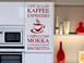 modernes Kaffee Variationen Wandtattoo als stilvolle Wanddeko
