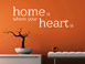 Home is where your heart is Wandtattoo Spruch im Flur
