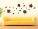 Wandtattoo Herbstbltter ber der Couch