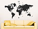 Wandtattoo Uhr Weltkarte als originelle Wanddeko ber der Couch