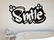 Graffiti-Schriftzug Smile im Schlafzimmer