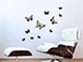Fliegende Schmetterlinge als Wandtattoo im Wohnzimmer
