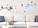 Stilvolle Deko Idee: Zweifarbiges Wandtattoo Mandelblten in braun und blau