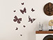 Wandtattoo Schmetterlinge mit Muster in braun