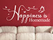 motivierendes Wandtattoo Design homemade happiness ber der Couch