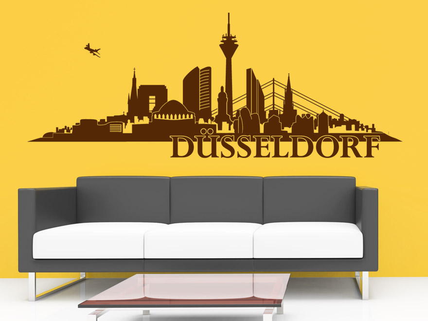 Wandtattoo Düsseldorf Skyline von