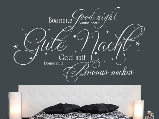 Wandtattoo Gute Nacht