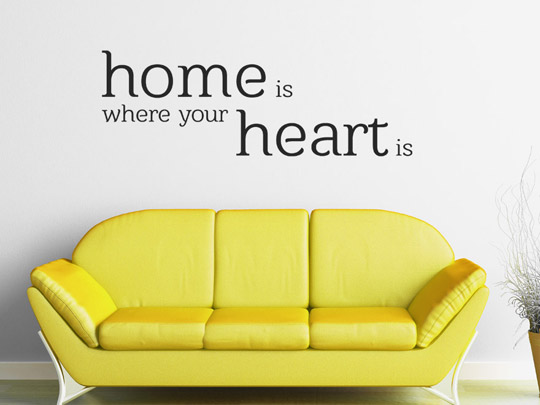 Wandtattoo Home is where your heart is