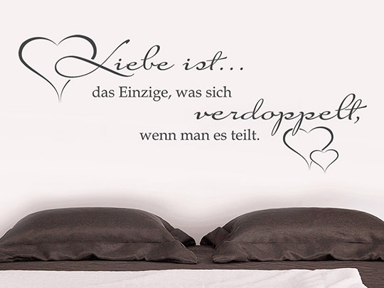 Wandtattoo Liebe ist das Einzige