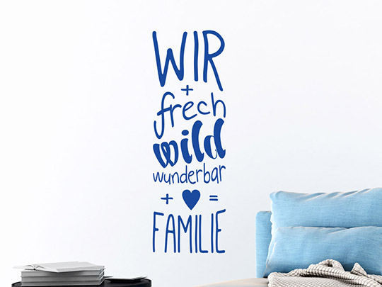 Wandtattoo Wunderbare Familie