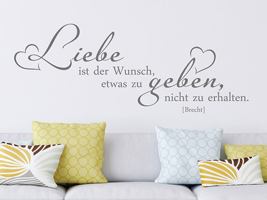 Wandtattoo Liebe ist ein Wunsch