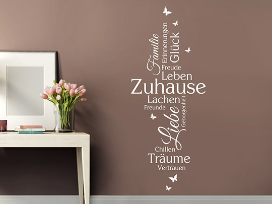 Wandtattoo Zuhause Leben Lachen