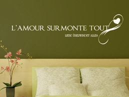 Wandtattoo L'amour surmonte tout