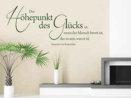 Wandtattoo Der Hhepunkt des Glcks...