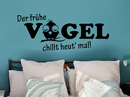 Wandtattoo Der chillende Vogel