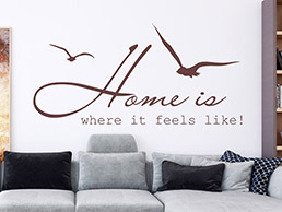 Wandtattoo Home is where...